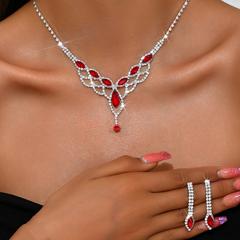 Water drop mesh jewelry set