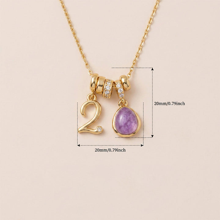 Multi Charm Number Necklace