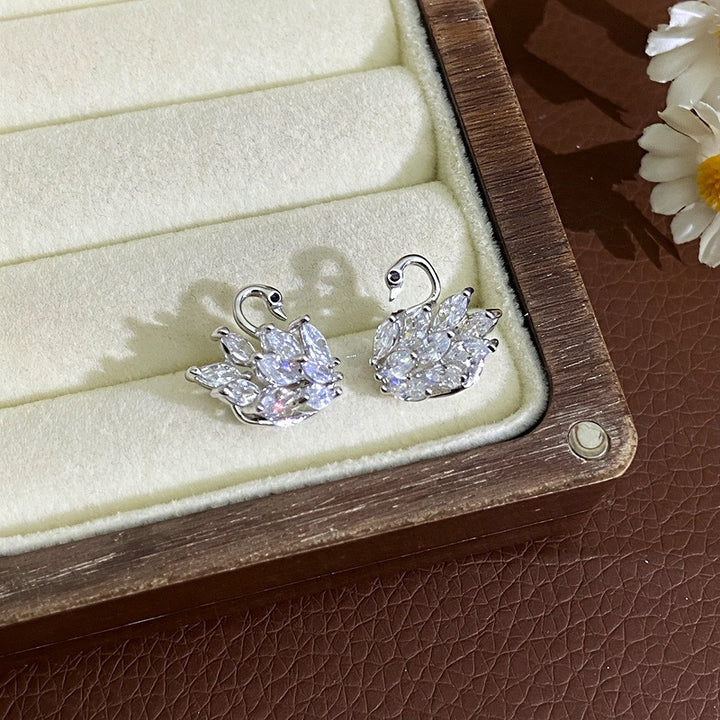 Swan Stud Earrings