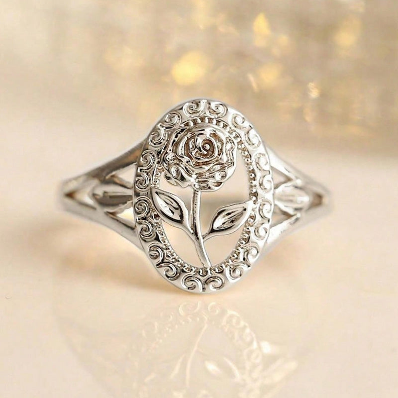 Openwork rose ring
