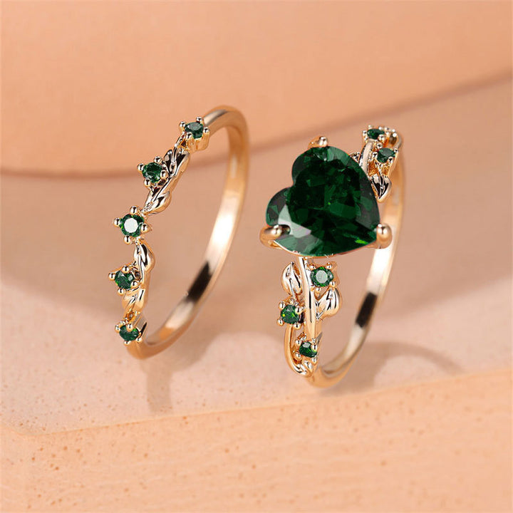 Heart-shaped stacked rings