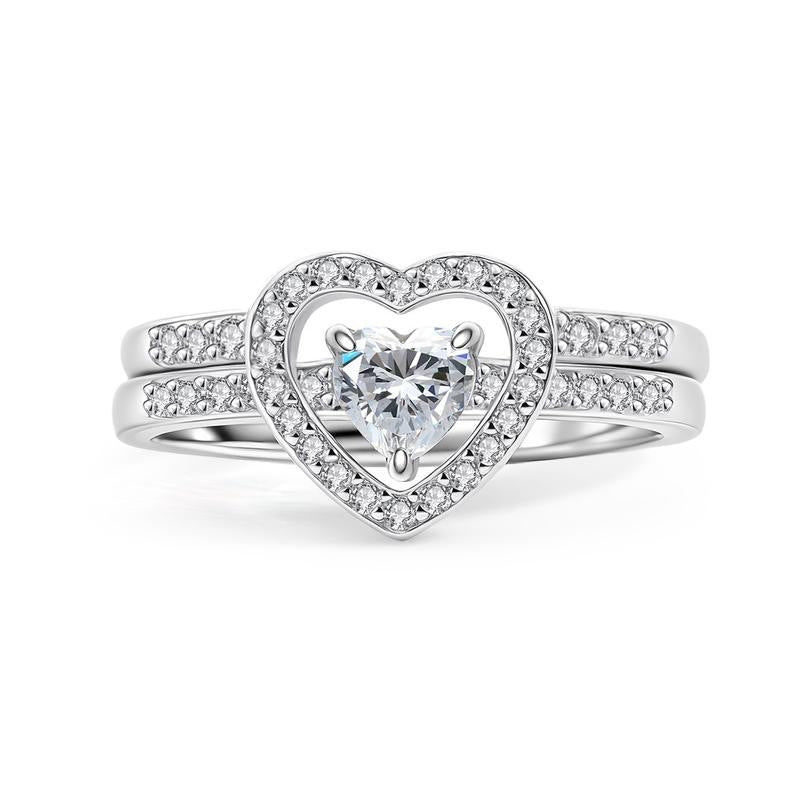 Heart Stackable Zircon Ring