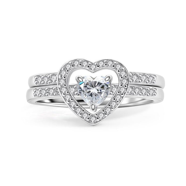 Heart Stackable Zircon Ring