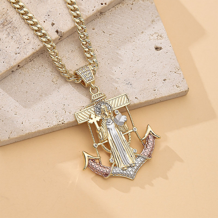 Anchor Cuban chain necklace