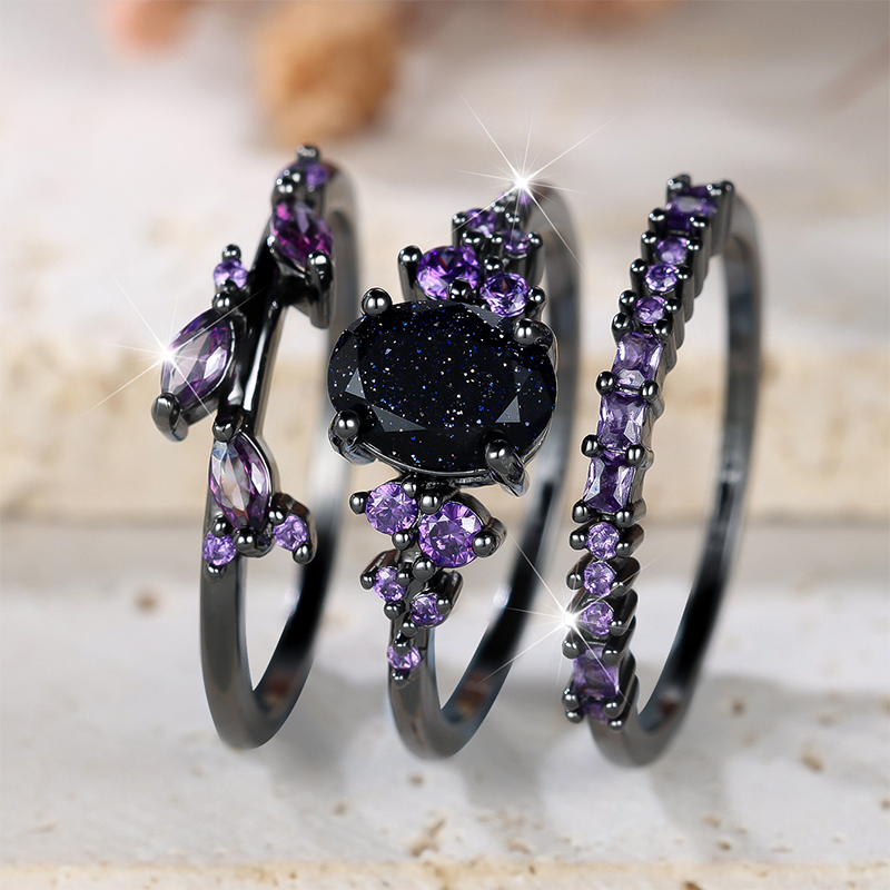Vintage Multi-Layer Stackable Ring Set