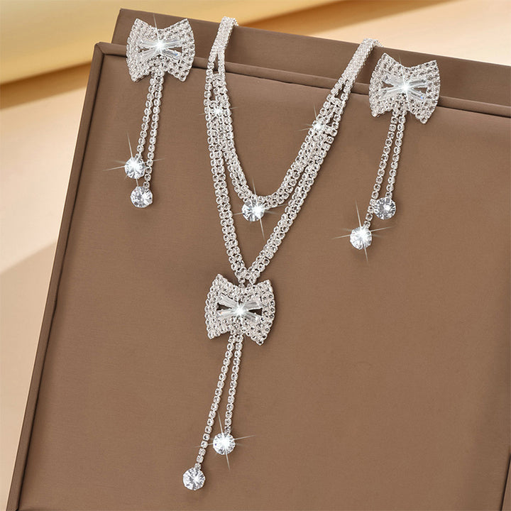 Zircon Flower Necklace Set