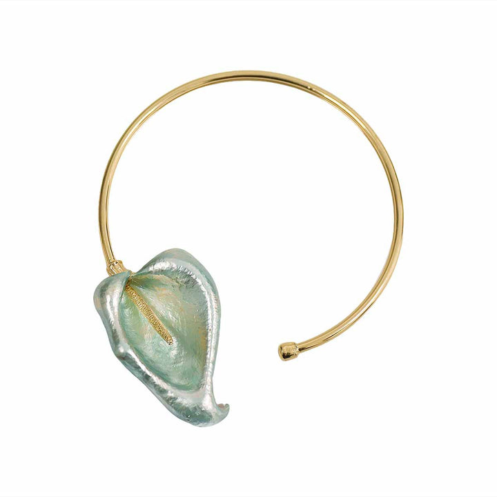 Colorful Poplar Leaf Collar Necklace