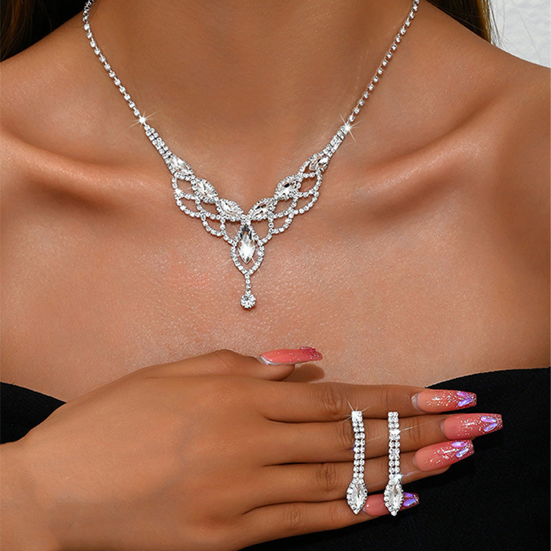 Water drop mesh jewelry set