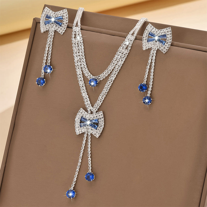 Zircon Flower Necklace Set