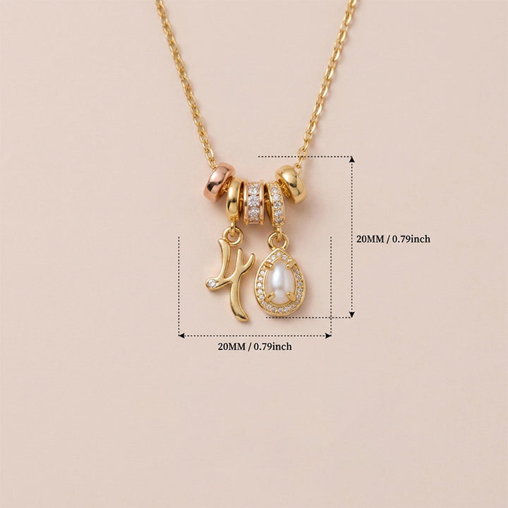 Multi Charm Number Necklace