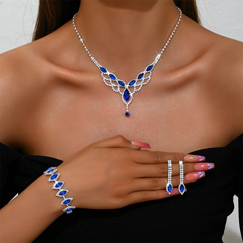 Water drop mesh jewelry set