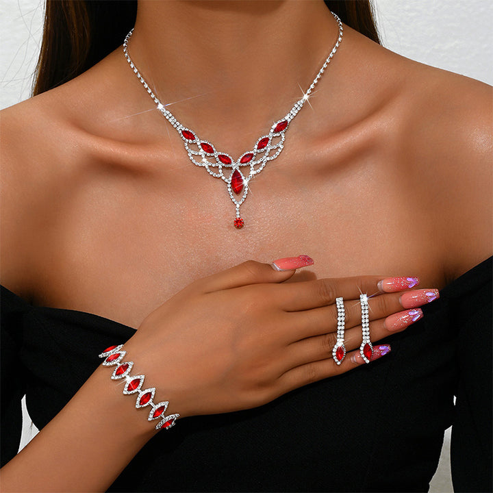 Water drop mesh jewelry set