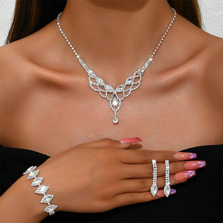 Water drop mesh jewelry set