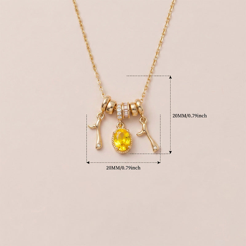 Multi Charm Number Necklace