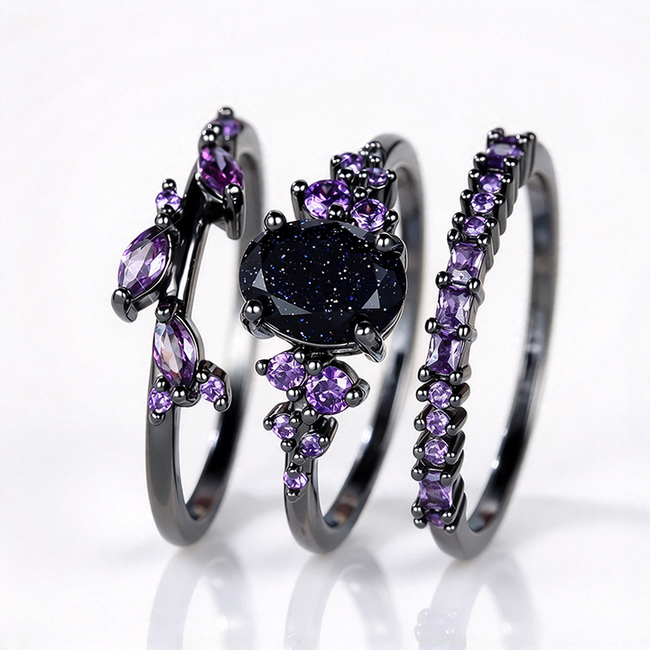 Vintage Multi-Layer Stackable Ring Set