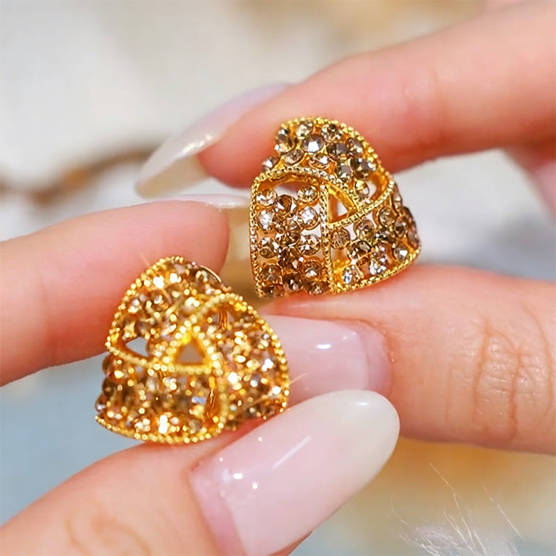 Triangle clip earrings