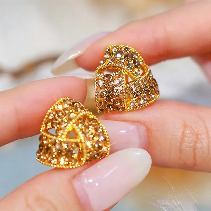 Triangle clip earrings