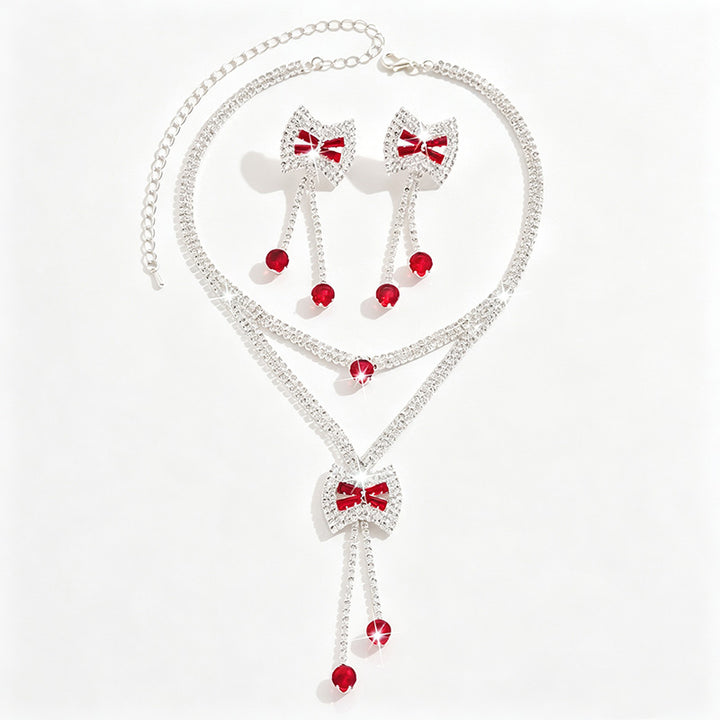 Zircon Flower Necklace Set