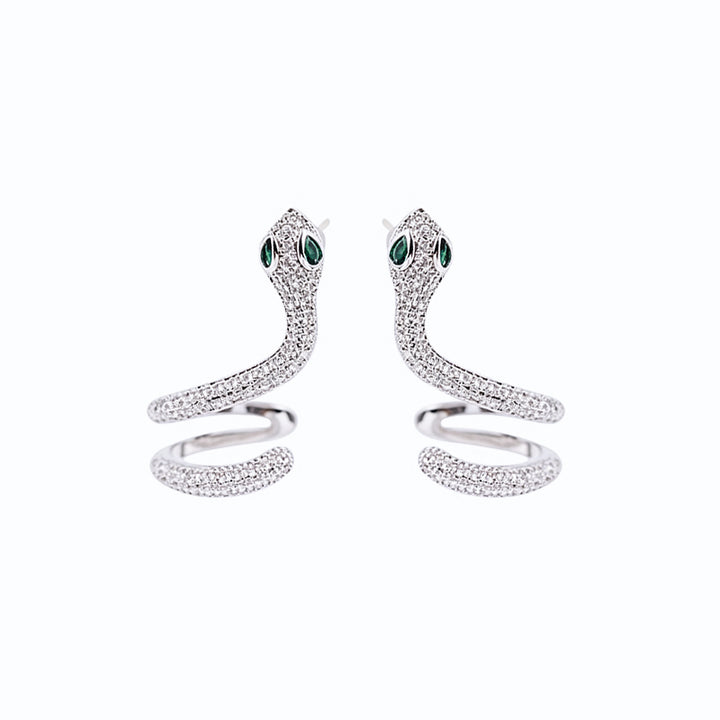Serpent Shape Zircon Earrings