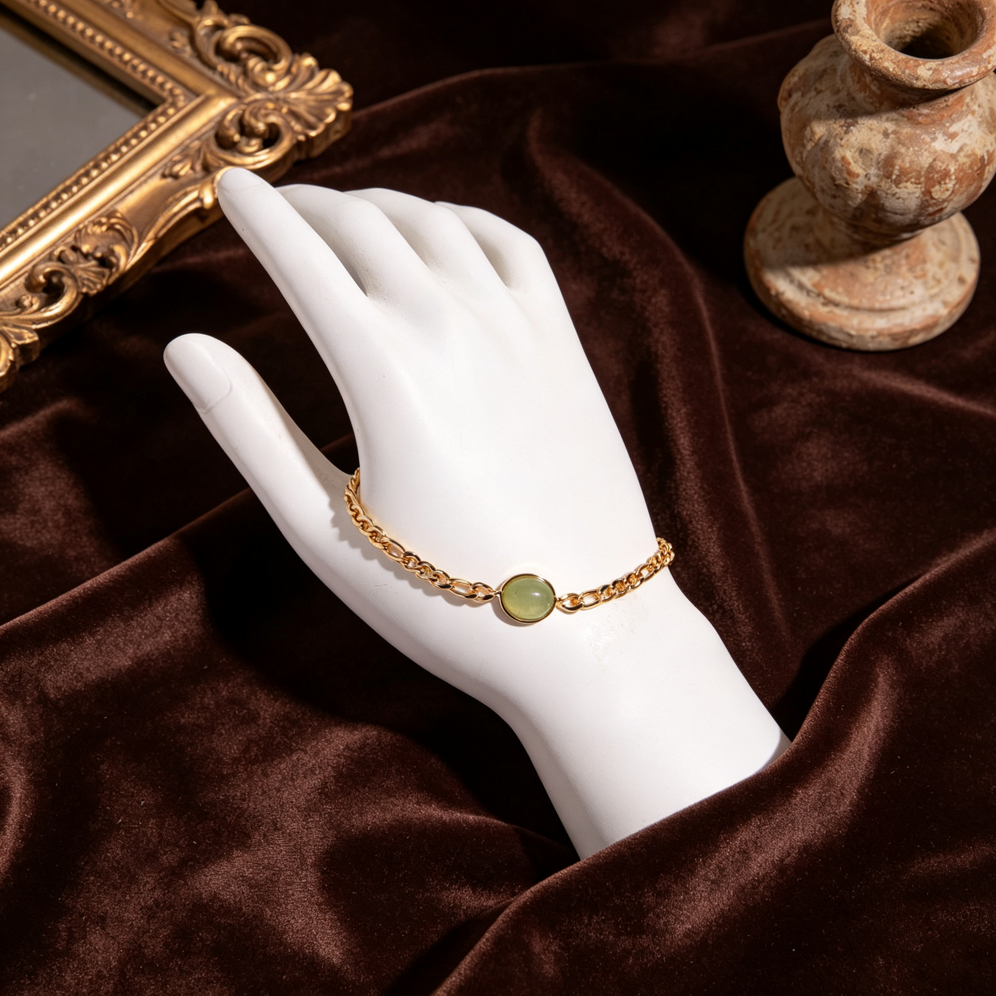 Figaro chain with color-preserving gold-plated accessories