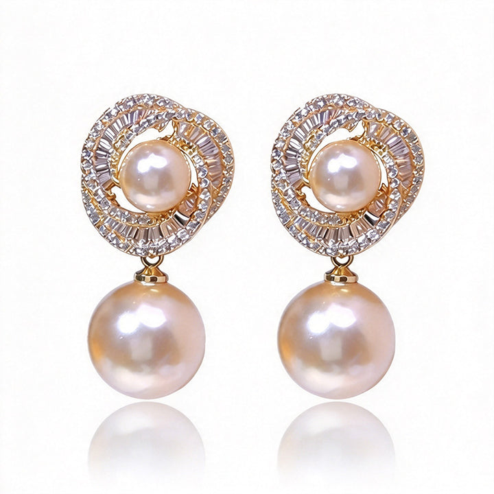 Spiral Pearl Earrings