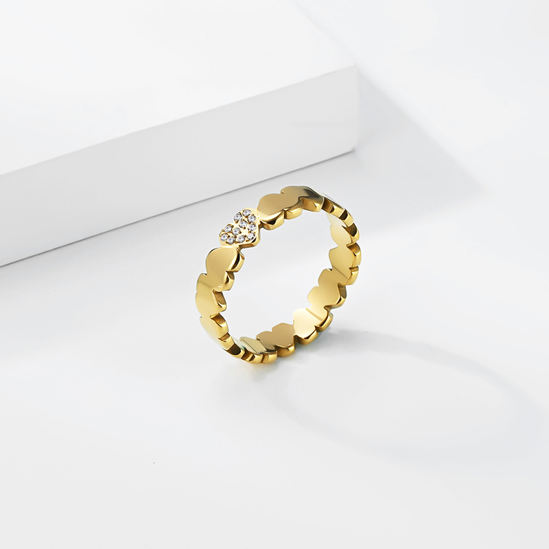 Pieced Heart Inlay Ring