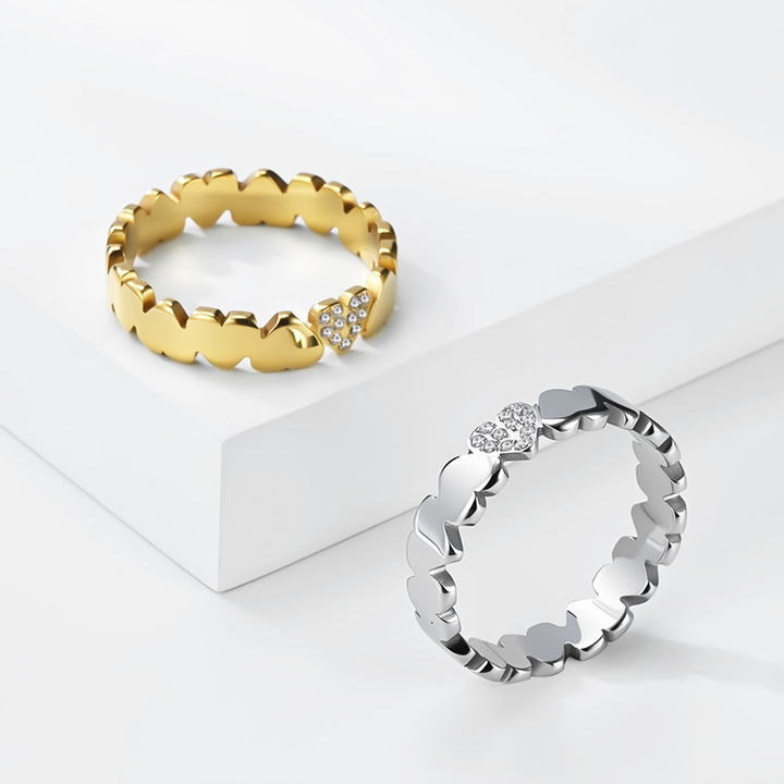 Pieced Heart Inlay Ring