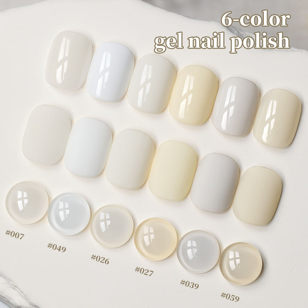 Milky White Gel Nail Polish Set 0.5 fl oz