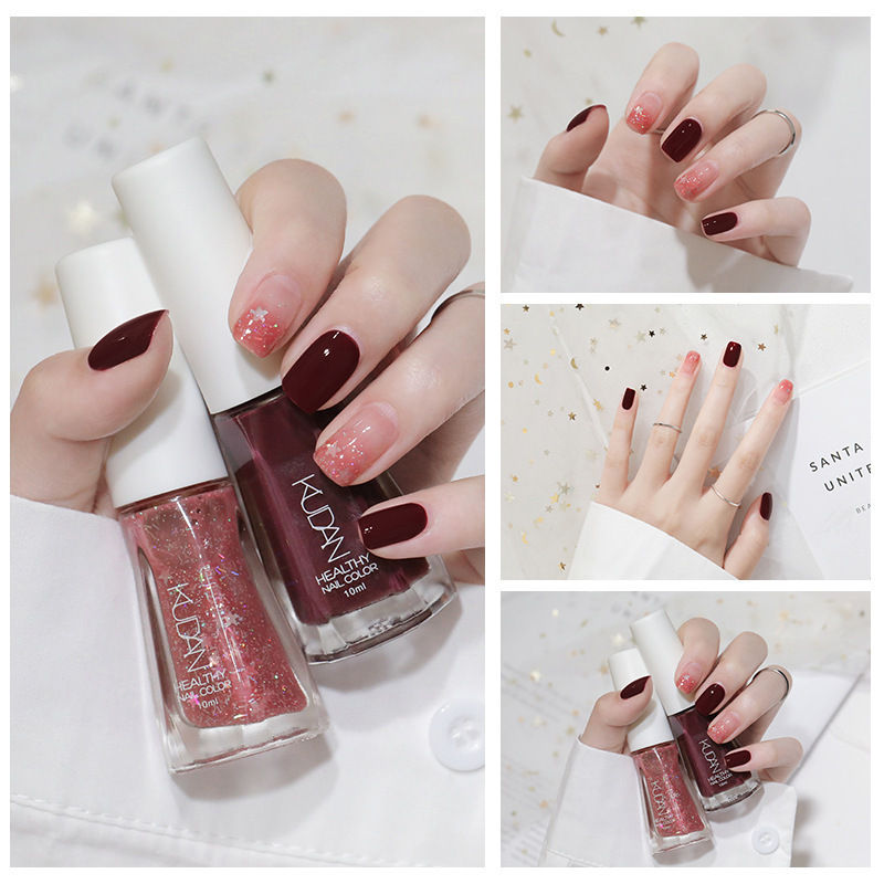 Water-Based Nail Polish No-Lamp Air Dry Sequin Manicure