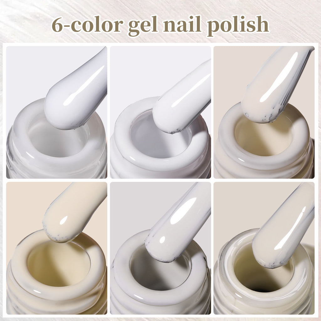 Milky White Gel Nail Polish Set 0.5 fl oz